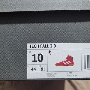 Adidas Tech Fall 2.0 Wrestling Shoes - Red and White